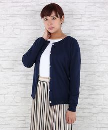 『Bleu tango(ブルータンゴ)』くるみボタンニットカーディガン【大きいサイズ対応】【9号(M)~19号(5L)】