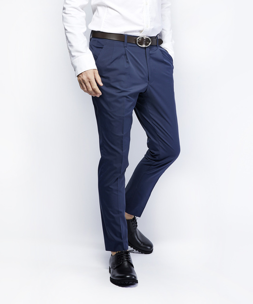 junhashimoto(ジュンハシモト)の「NARROW TUCK PANTS(その他パンツ・メンズ・ブラック/ネイビー・3)」の2枚目の写真