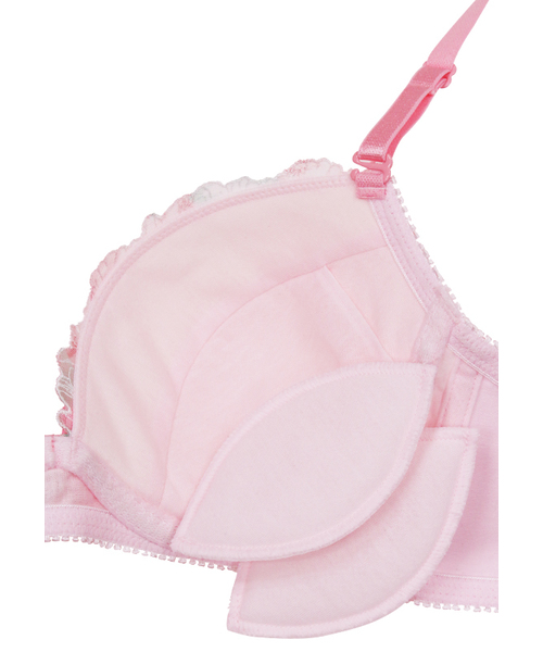 izumi BODY LABO(イズミボディラボ)の「プリントチュール刺繍レースワイヤーブラ&ショーツセット(ブラ&ショーツ・レディース・ピンク・B70/C70/D70/B75/C75/D75)」の3枚目の写真