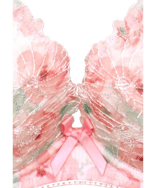 izumi BODY LABO(イズミボディラボ)の「プリントチュール刺繍レースワイヤーブラ&ショーツセット(ブラ&ショーツ・レディース・ピンク・B70/C70/D70/B75/C75/D75)」の10枚目の写真