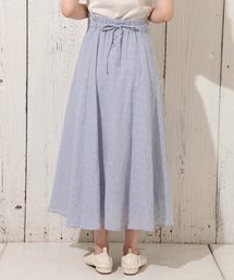 後ろレースアップコットンレーススカート