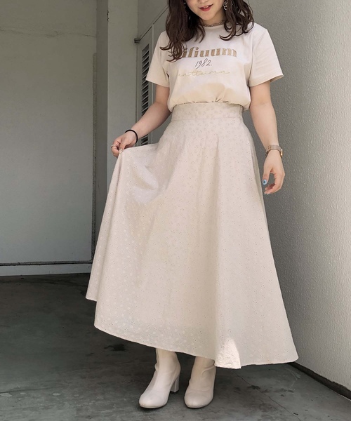 one after another NICE CLAUP（ワンアフターアナザーナイスクラップ）の「後ろレースアップコットンレーススカート（スカート・レディース・ベージュ/ブラウン/オフホワイト/ブルー系その他・FREE）」の7枚目の写真