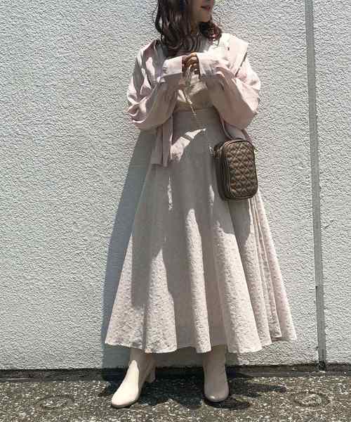 one after another NICE CLAUP（ワンアフターアナザーナイスクラップ）の「後ろレースアップコットンレーススカート（スカート・レディース・ベージュ/ブラウン/オフホワイト/ブルー系その他・FREE）」の11枚目の写真