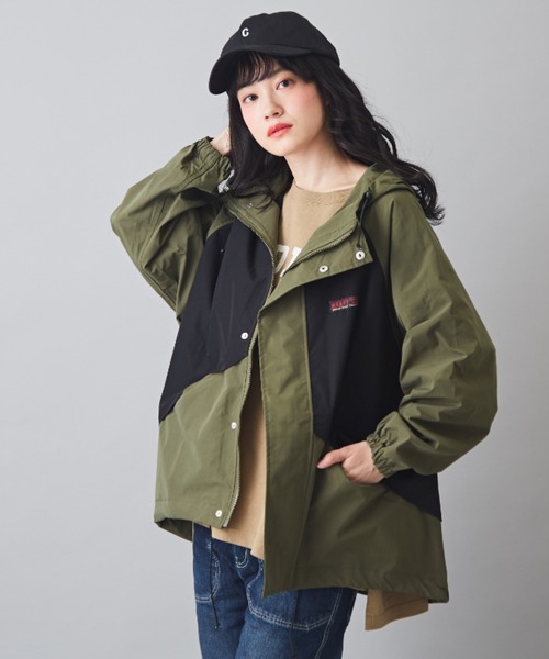 CUBE SUGAR(キューブシュガー)の「マウンテンパーカー(マウンテンパーカー)」|ブラック×グリーン