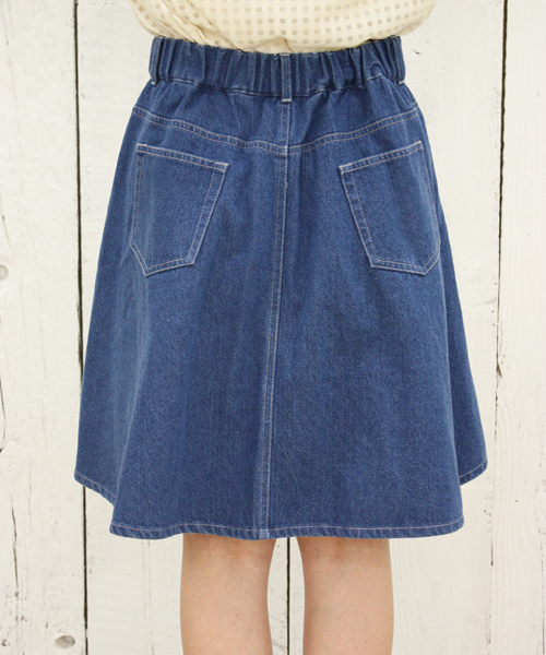 Chico（チコ）の「デニムフレアスカート（デニムスカート・レディース・ホワイト/ブルー/ネイビー・FREE）」の6枚目の写真
