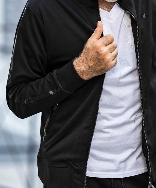 1PIU1UGUALE3  RELAX （ウノピゥウノウグァーレトレ リラックス）の「1PIU1UGUALE3 RELAX(ウノピゥウノウグァーレトレ)ジャージートラックジャケット（ブルゾン・メンズ・ブラック・S/M/L/XL/XXL）」の9枚目の写真