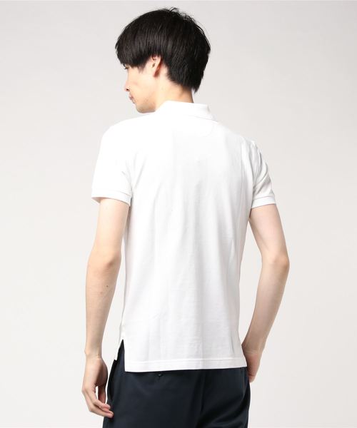 BROOKS BROTHERS（ブルックスブラザーズ）の「Brooks Brothers/スーピマコットンピケ　パフォーマンス　ポロシャツ（ポロシャツ・メンズ・ホワイト/ブルー/フューシャピンク/グレー/ネイビー・42/44/48/46）」の6枚目の写真