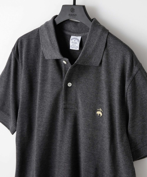 BROOKS BROTHERS（ブルックスブラザーズ）の「Brooks Brothers/スーピマコットンピケ　パフォーマンス　ポロシャツ（ポロシャツ・メンズ・ホワイト/ブルー/フューシャピンク/グレー/ネイビー・42/44/48/46）」の13枚目の写真