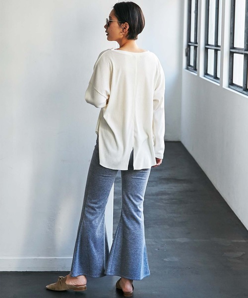 GeeRA(ジーラ)の「リブカットフレアーパンツ(その他パンツ・レディース・ブラック/ベージュ/グレー・MEDIUM/LARGE/X-LARGE)」の9枚目の写真