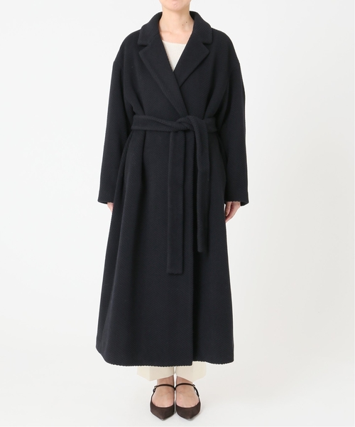 シャギーヘリンボンガウンコート NOBLE ノーブル 