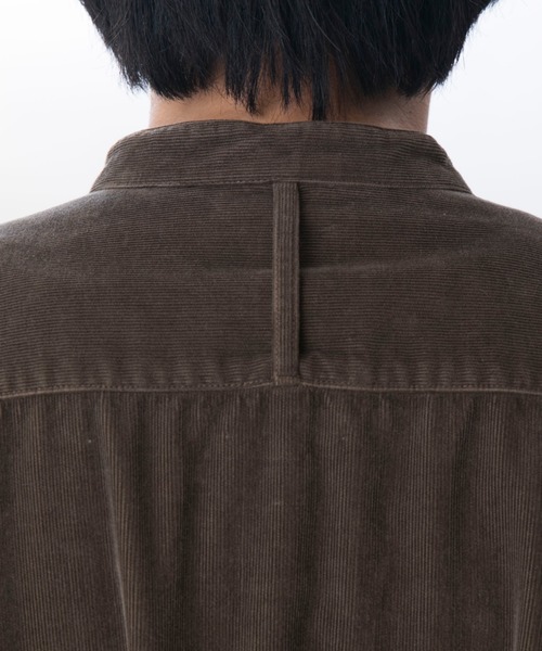 KURO（クロ）の「【KURO クロ】24 W BIG BAND COLLAR SHIRT COAT（シャツ/ブラウス・メンズ・ベージュ/ブラック/ブラウン・SMALL/MEDIUM/LARGE）」の7枚目の写真