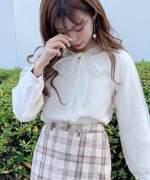 apres jour（アプレジュール）の「オーガンジーボウタイブラウス【ZOZOTOWN限定アイテム】（シャツ/ブラウス・レディース・ブラック/アイボリー/モカ・フリー）」の9枚目の写真