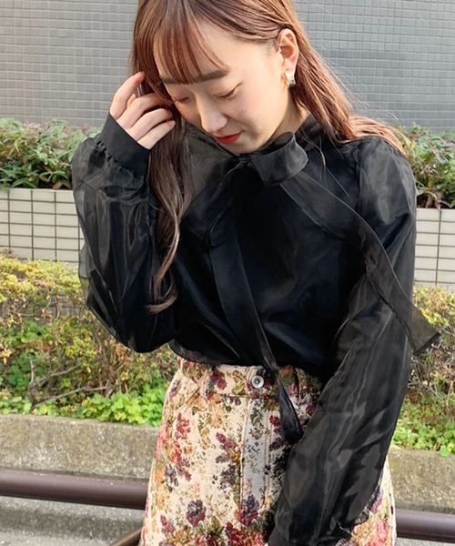 apres jour（アプレジュール）の「オーガンジーボウタイブラウス【ZOZOTOWN限定アイテム】（シャツ/ブラウス・レディース・ブラック/アイボリー/モカ・フリー）」の13枚目の写真