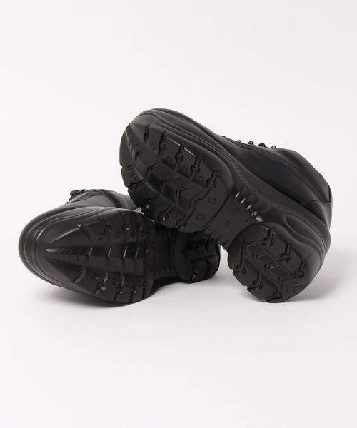 Mafmof（マフモフ）の「Mafmof(マフモフ) 厚底レースアップスニーカー（スニーカー・レディース・ブラック/ホワイト・M/L/LL）」の4枚目の写真