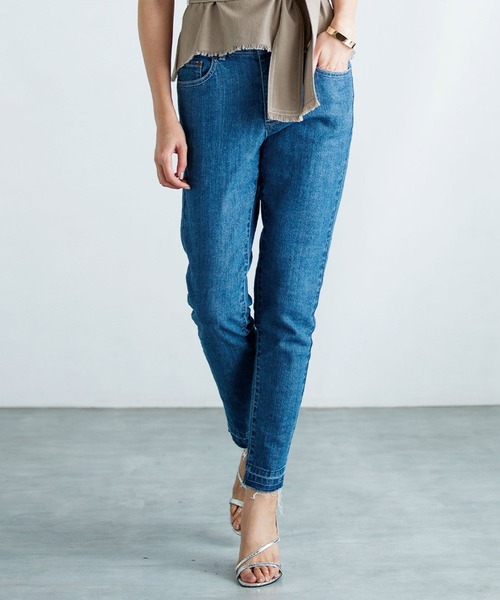 麻入り裾カットオフスキニーデニム デニムパンツ Ranan ラナン のファッション通販 Zozotown