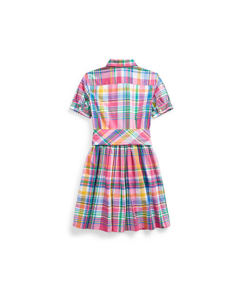 セール Ralph プラッド コットンポプリン Lauren シャツドレス シャツワンピース Polo ワンピース Ralph Lauren Childrenswear ポロラルフローレンチャイルドウェア のファッション