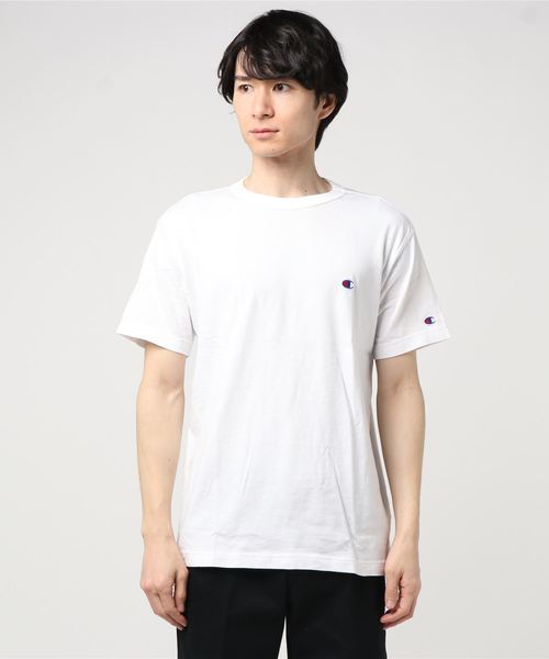 Champion（チャンピオン）の「チャンピオンT-SHIRT（Tシャツ/カットソー・メンズ・ホワイト/ブラック/ダークグリーン/ネイビー/グレー/エメラルド/クリーム・S/M/L/XL）」の2枚目の写真