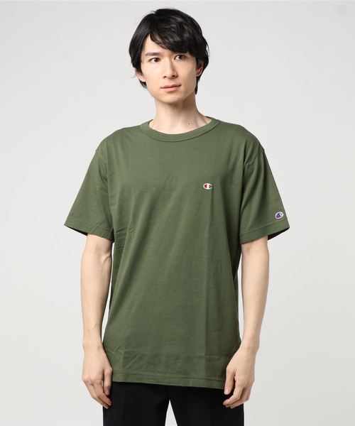 Champion（チャンピオン）の「チャンピオンT-SHIRT（Tシャツ/カットソー・メンズ・ホワイト/ブラック/ダークグリーン/ネイビー/グレー/エメラルド/クリーム・S/M/L/XL）」の5枚目の写真