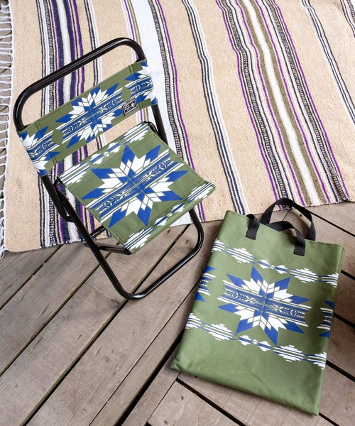 チャイハネ】セドナ・ネイティブ柄チェア 折りたたみ椅子 ケース付き