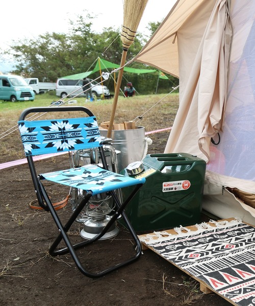 チャイハネ】セドナ・ネイティブ柄チェア 折りたたみ椅子 ケース付き