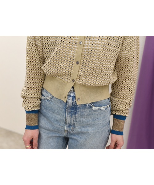 Eimee Law（エイミーロウ）の「メッシュニットカーデ