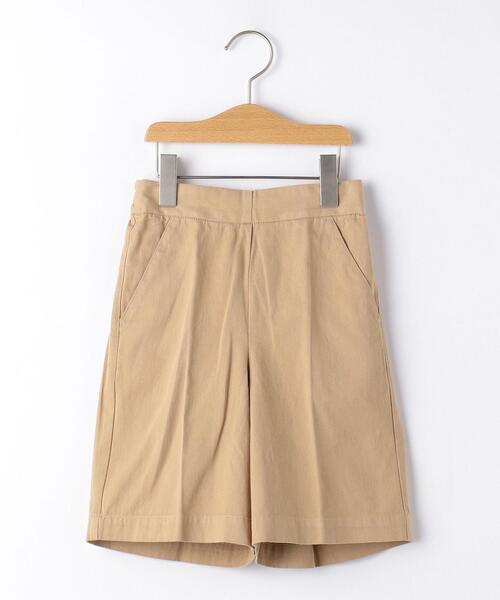 green label relaxing（グリーンレーベルリラクシング）の「【キッズ】ツイルハイウエストショートパンツ（その他パンツ・キッズ・オリーブ/ベージュ・135/105/125/115）」の2枚目の写真