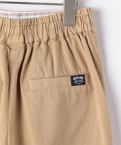 green label relaxing（グリーンレーベルリラクシング）の「【キッズ】ツイルハイウエストショートパンツ（その他パンツ・キッズ・オリーブ/ベージュ・135/105/125/115）」の12枚目の写真