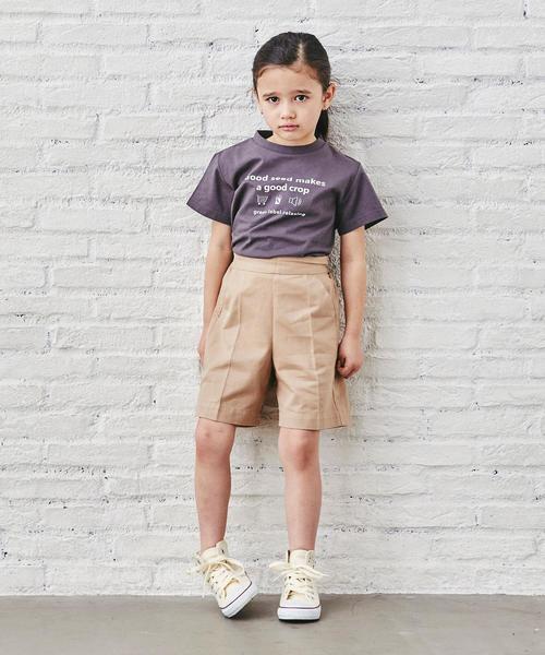 green label relaxing（グリーンレーベルリラクシング）の「【キッズ】ツイルハイウエストショートパンツ（その他パンツ・キッズ・オリーブ/ベージュ・135/105/125/115）」の15枚目の写真