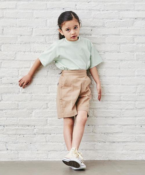 green label relaxing（グリーンレーベルリラクシング）の「【キッズ】ツイルハイウエストショートパンツ（その他パンツ・キッズ・オリーブ/ベージュ・135/105/125/115）」の14枚目の写真