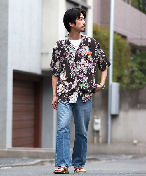 SUN SURF(サンサーフ)の「【SUNSURF / サンサーフ】CHERRY BLOSSOMS(シャツ/ブラウス・メンズ・ブラック/ライトグリーン・MEDIUM/LARGE/X-LARGE)」の6枚目の写真