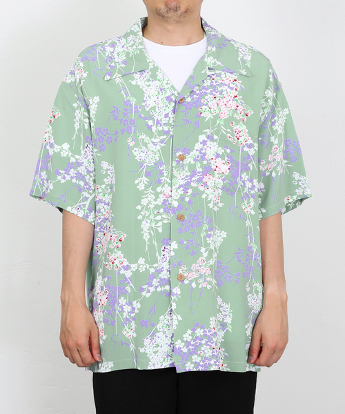 SUN SURF(サンサーフ)の「【SUNSURF / サンサーフ】CHERRY BLOSSOMS(シャツ/ブラウス・メンズ・ブラック/ライトグリーン・MEDIUM/LARGE/X-LARGE)」の8枚目の写真