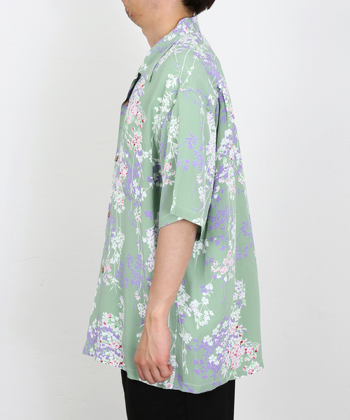 SUN SURF(サンサーフ)の「【SUNSURF / サンサーフ】CHERRY BLOSSOMS(シャツ/ブラウス・メンズ・ブラック/ライトグリーン・MEDIUM/LARGE/X-LARGE)」の9枚目の写真