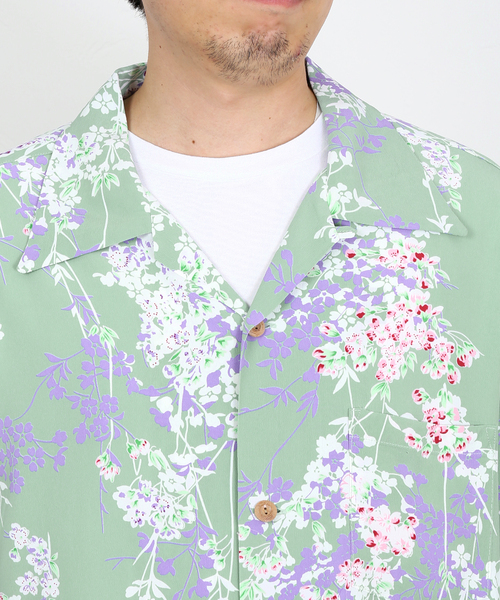 SUN SURF(サンサーフ)の「【SUNSURF / サンサーフ】CHERRY BLOSSOMS(シャツ/ブラウス・メンズ・ブラック/ライトグリーン・MEDIUM/LARGE/X-LARGE)」の12枚目の写真