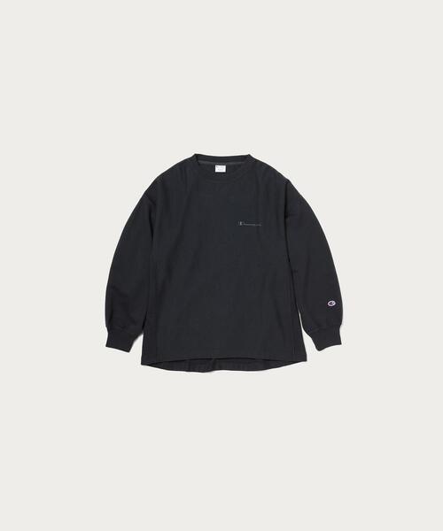 Champion（チャンピオン）の「【別注】＜Champion（チャンピオン）＞∴リバースウィーブスウェットプルオーバー（スウェット・レディース・ダークグレー/ブラウン/オフホワイト・FREE）」の6枚目の写真