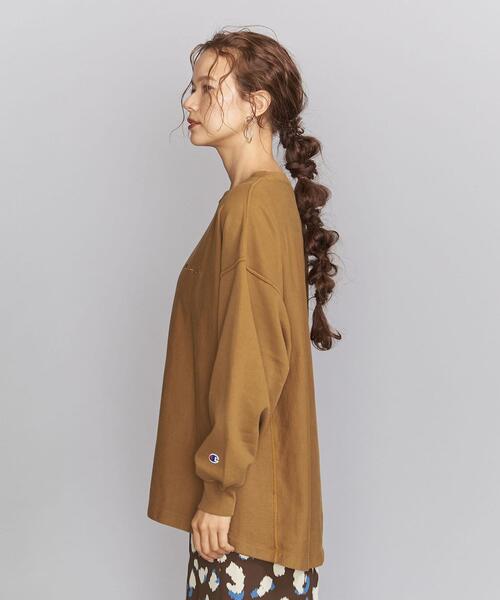 Champion（チャンピオン）の「【別注】＜Champion（チャンピオン）＞∴リバースウィーブスウェットプルオーバー（スウェット・レディース・ダークグレー/ブラウン/オフホワイト・FREE）」の10枚目の写真