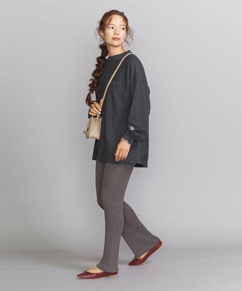 Champion（チャンピオン）の「【別注】＜Champion（チャンピオン）＞∴リバースウィーブスウェットプルオーバー（スウェット・レディース・ダークグレー/ブラウン/オフホワイト・FREE）」の12枚目の写真