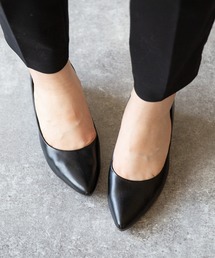 チャンキーヒールポインテッドトゥパンプス