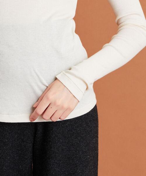 Steven Alan（スティーブンアラン）の「＜Steven Alan＞RIB LONG SLEEVE PULLOVER/カットソー（Tシャツ/カットソー・レディース・レッド/オフホワイト/オリーブ・FREE）」の7枚目の写真