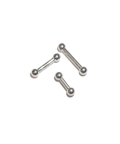 MORPH(モルフ)の「MORPH モルフ バーベルボディーピアス 10ゲージ 8mm~16mm(ピアス(片耳用)・メンズ・シルバー・8/10/12/14/16)」の3枚目の写真