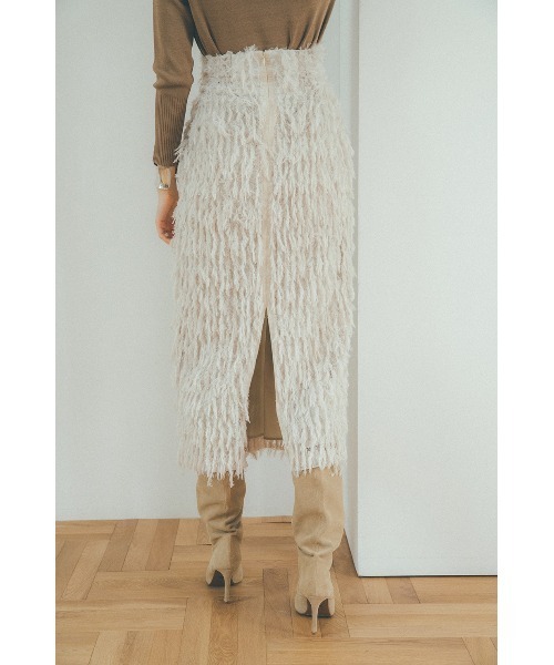 CLANE（クラネ）の「FRINGE LACE H/W SKIRT（スカート）」 - WEAR
