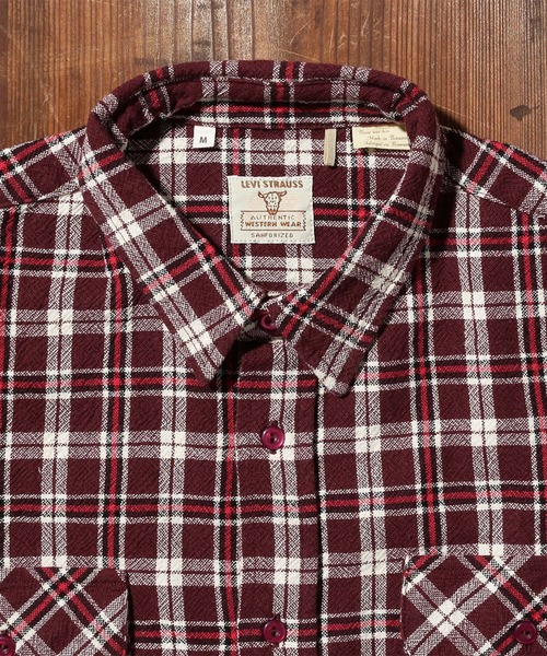 Levi's（リーバイス）の「LEVI'S(R) VINTAGE CLOTHING ショートホーンシャツ SHORTHORN PLAID OXBLOOD（シャツ/ブラウス・メンズ・レッド・L/M/S/XL）」の8枚目の写真