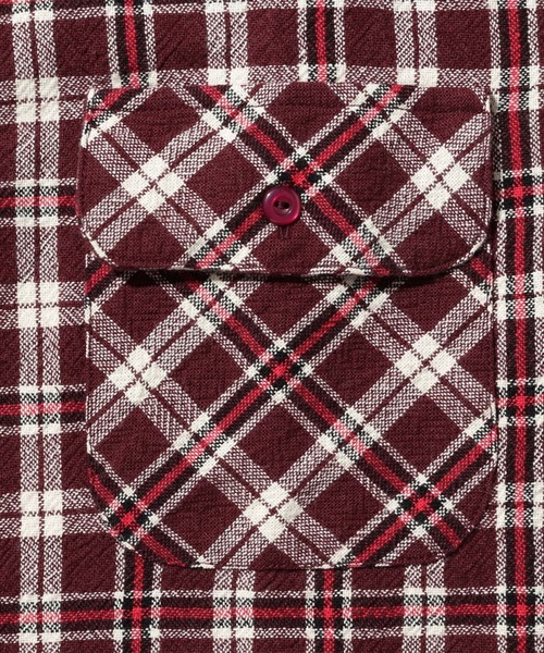 Levi's（リーバイス）の「LEVI'S(R) VINTAGE CLOTHING ショートホーンシャツ SHORTHORN PLAID OXBLOOD（シャツ/ブラウス・メンズ・レッド・L/M/S/XL）」の6枚目の写真