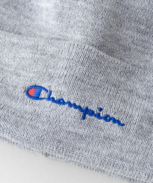 Champion（チャンピオン）の「【CHAMPION/チャンピオン】スクリプトロゴ天竺ワッチ　ワンポイントロゴ刺繍　ニットキャップ/ビーニー（ニットキャップ/ビーニー・メンズ・杢グレー/ネイビー/ベージュ/ブラック/ホワイト/ライトパープル/マスタード/ワイン・FREE）」の9枚目の写真