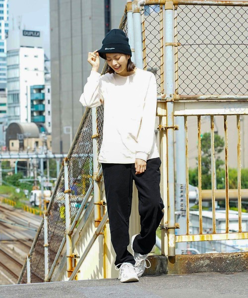 Champion（チャンピオン）の「【CHAMPION/チャンピオン】スクリプトロゴ天竺ワッチ　ワンポイントロゴ刺繍　ニットキャップ/ビーニー（ニットキャップ/ビーニー・メンズ・杢グレー/ネイビー/ベージュ/ブラック/ホワイト/ライトパープル/マスタード/ワイン・FREE）」の20枚目の写真