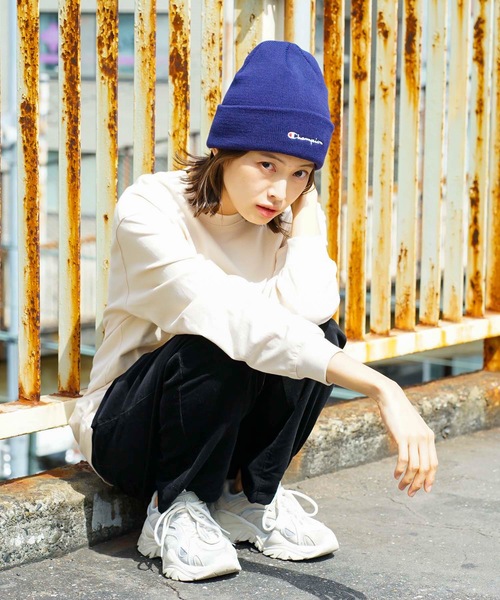 CHAMPION/チャンピオン】スクリプトロゴ天竺ワッチ ワンポイントロゴ