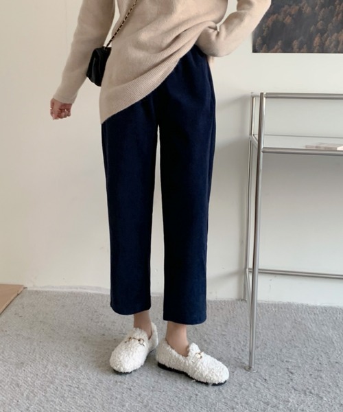 emi+（エミプラス）の「コーデュロイセミワイドパンツ（その他パンツ・レディース・ブラック/ブラウン/アイボリー/キャメル/カーキ/ブルーグレー/ベージュ/ネイビー/チャコールグレー・S/M/L）」の19枚目の写真