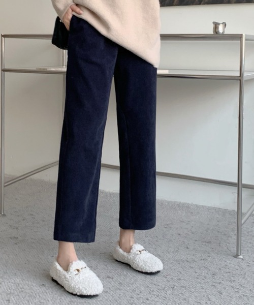 emi+（エミプラス）の「コーデュロイセミワイドパンツ（その他パンツ・レディース・ブラック/ブラウン/アイボリー/キャメル/カーキ/ブルーグレー/ベージュ/ネイビー/チャコールグレー・S/M/L）」の20枚目の写真