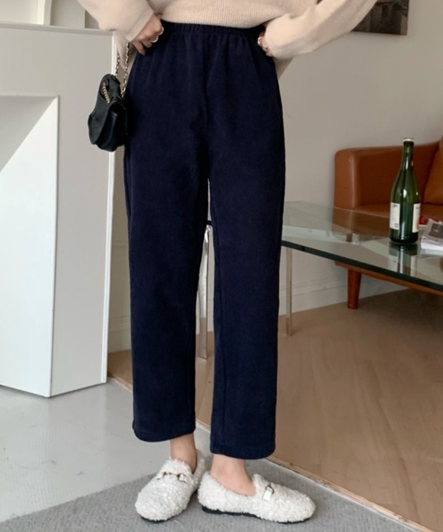 emi+（エミプラス）の「コーデュロイセミワイドパンツ（その他パンツ・レディース・ブラック/ブラウン/アイボリー/キャメル/カーキ/ブルーグレー/ベージュ/ネイビー/チャコールグレー・S/M/L）」の14枚目の写真