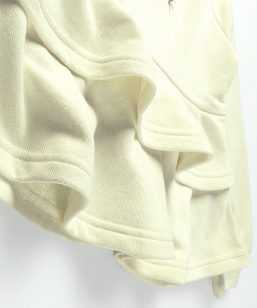 BRANSHES（ブランシェス）の「2段ペプラムチュニック（チュニック・キッズ・ライトグレー/ピンク/アイボリー・90cm/110cm/100cm/120cm/130cm/140cm/150cm）」の8枚目の写真