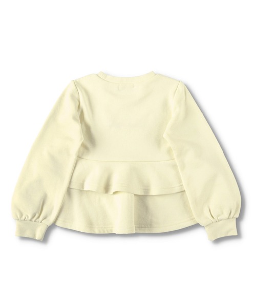 BRANSHES（ブランシェス）の「2段ペプラムチュニック（チュニック・キッズ・ライトグレー/ピンク/アイボリー・90cm/110cm/100cm/120cm/130cm/140cm/150cm）」の4枚目の写真